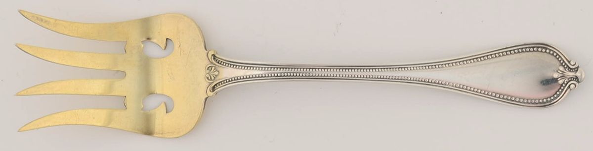 Old Newbury-Newbury (Sterling, 1900) Large Chipped Beef Fork by Towle Silver-1
