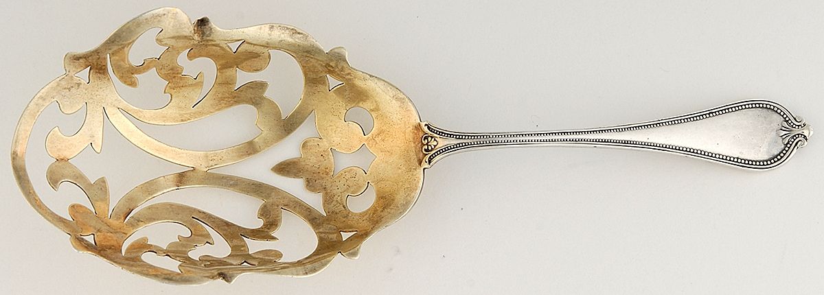 Old Newbury-Newbury (Sterling, 1900) Bon Bon Scoop by Towle Silver-1