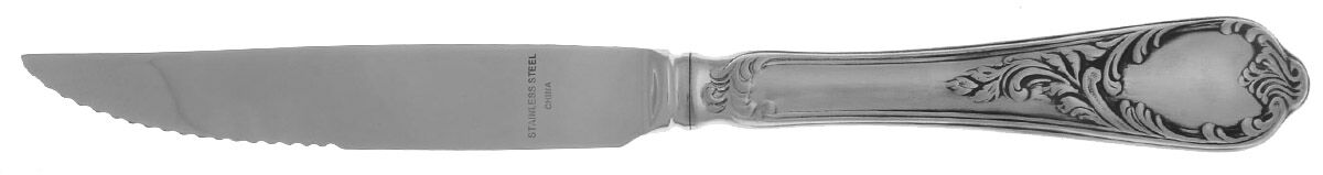 Old Vienna (Stainless) Steak Knife Individual Hollow, Serrate HC by Towle Silver-1