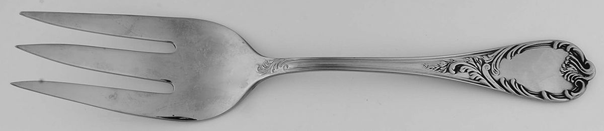 Old Vienna (Stainless) Large Solid Cold Meat Serving Fork by Towle Silver-1