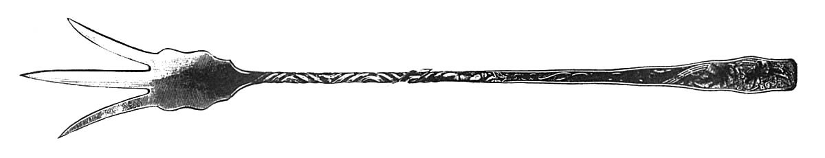 Orchids (Sterling, 1887) Large Lettuce Serving Fork by Towle Silver-1