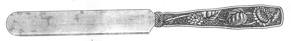Orchids (Sterling, 1887) Hollow Handle Youth Knife by Towle Silver-1