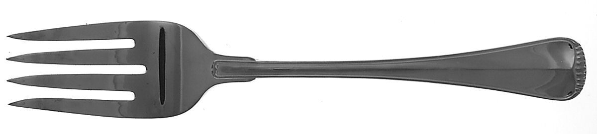Oxford Scroll (Stainless) Large Solid Cold Meat Serving Fork by Towle Silver-1