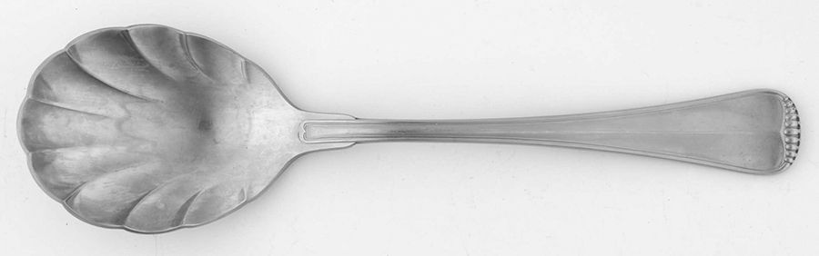 Oxford Scroll (Stainless) Solid Shell Casserole Spoon by Towle Silver-1