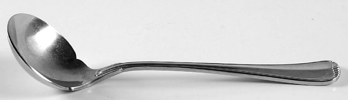 Oxford Scroll (Stainless) Solid Gravy Ladle by Towle Silver-1