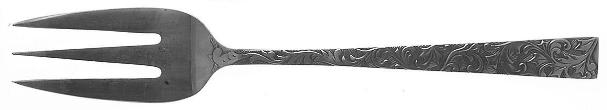 Paisley (Stainless) Large Solid Cold Meat Serving Fork by Towle Silver-1