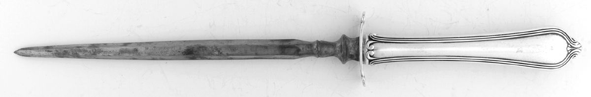 Paul Revere (Sterling, 1906) Large Steel Rod Knife Sharpener by Towle Silver-1