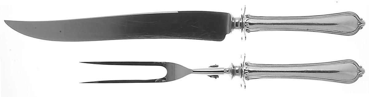 Paul Revere (Sterling, 1906) Large 2-Piece Roast Carving Set w/ Stainless Blade by Towle Silver-1