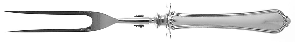 Paul Revere (Sterling, 1906) Large Stainless-Prong Roast Carving Fork by Towle Silver-1