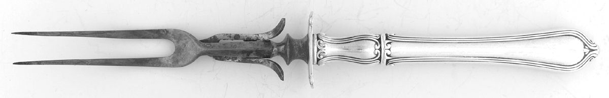 Paul Revere (Sterling, 1906) Stainless-Prong Game Carving Fork by Towle Silver-1