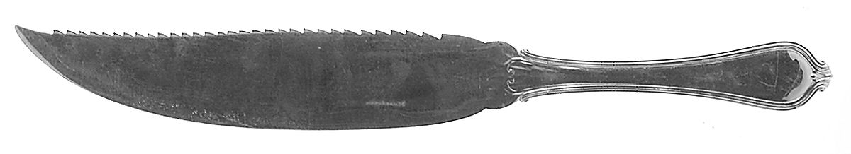 Paul Revere (Sterling, 1906) Solid Piece Cake Knife/Cake Saw by Towle Silver-1