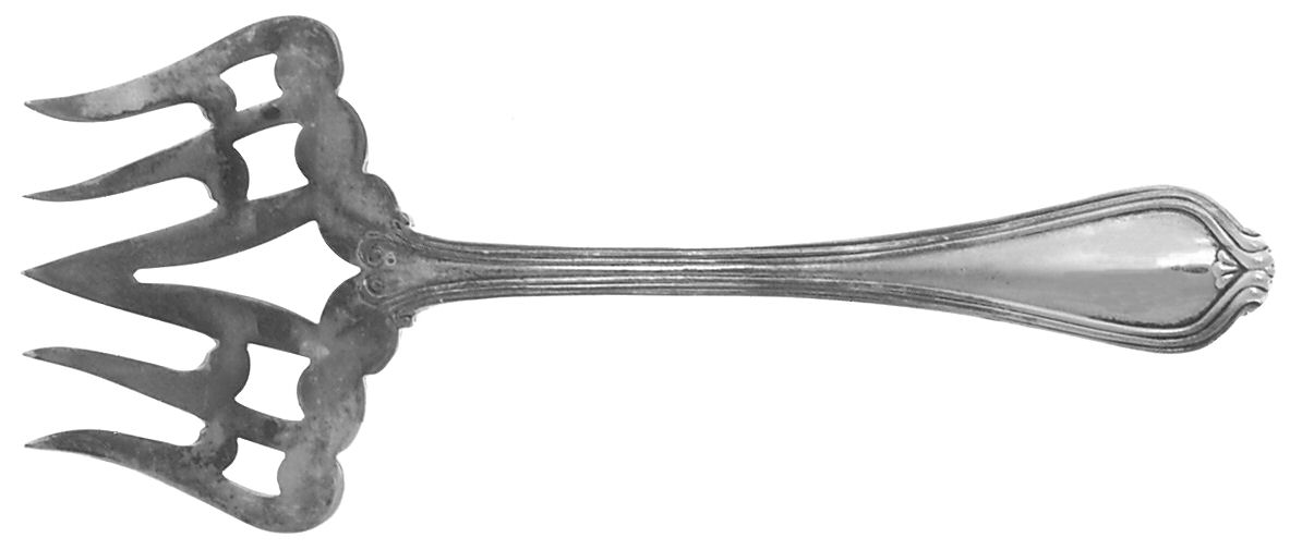 Paul Revere (Sterling, 1906) Small Solid Tined Sardine Serving Fork by Towle Silver-1
