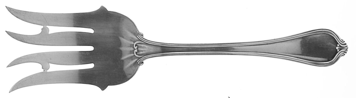 Paul Revere (Sterling, 1906, Monograms) Solid Salad Serving Fork by Towle Silver-1
