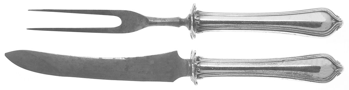 Paul Revere (Sterling, 1906) 2-Pc Individual Bird Carving Set w/Silverplate Bld by Towle Silver-1