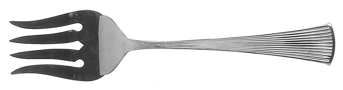 Peacock (Stainless) Medium Solid Cold Meat Serving Fork by Towle Silver-1