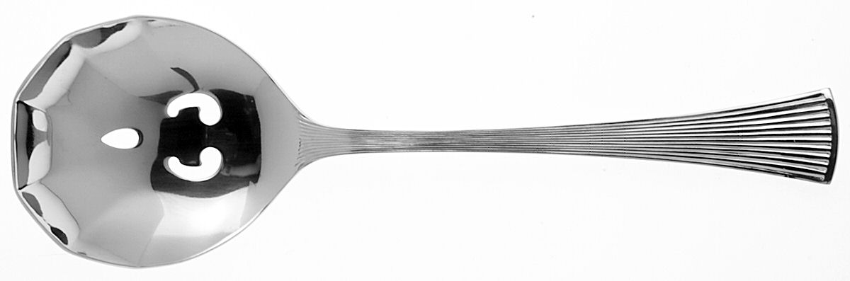 Peacock (Stainless) Solid Pierced Casserole Spoon by Towle Silver-1