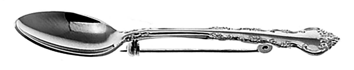 Peachtree Manor (Sterling, 1956, No Monos) Lapel Pin by Towle Silver-1