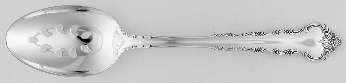 Peachtree Manor (Sterling, 1956, No Monos) Pierced Tablespoon (Serving Spoon) by Towle Silver-1