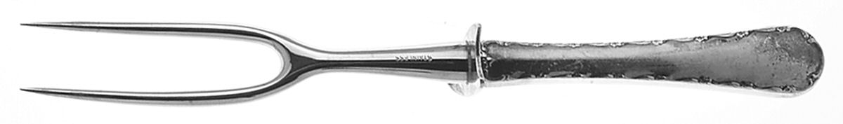 Petit Point (Sterling, 1957) Small Steak Carving Fork with Stainless Prongs by Towle Silver-1