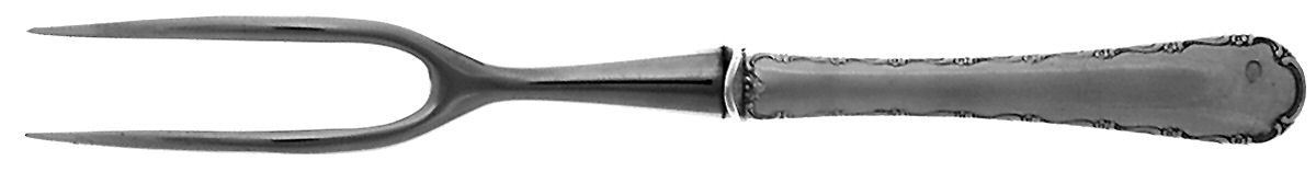 Petit Point (Sterling, 1957) Small Steak Carving Fork with Stainless Prongs by Towle Silver-1