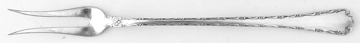 Petit Point (Sterling, 1957) Short Handle Pickle/Olive Fork by Towle Silver-1