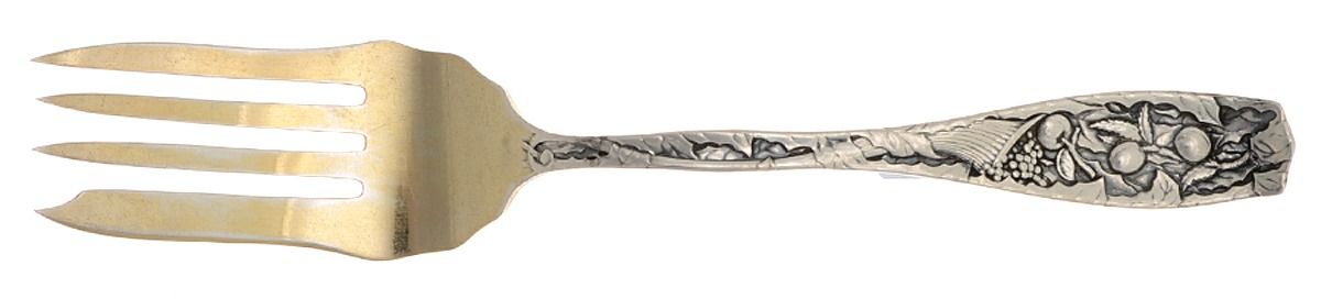 Pomona (Sterling, 1887) Medium Solid Cold Meat Serving Fork by Towle Silver-1