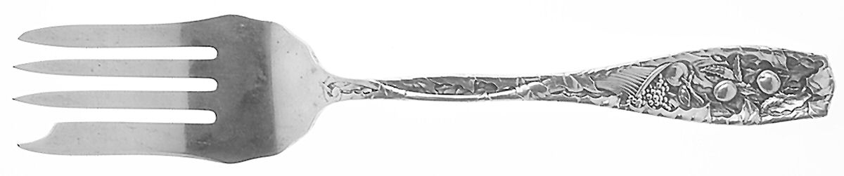 Pomona (Sterling, 1887) Medium Solid Cold Meat Serving Fork by Towle Silver-1