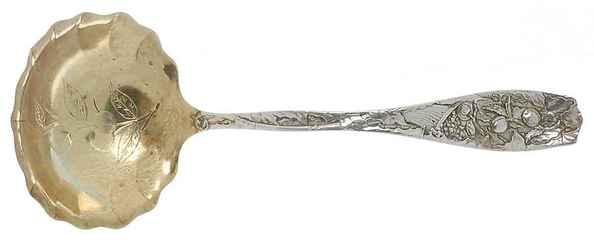 Pomona (Sterling, 1887) Gravy Ladle, Brightcut Solid Piece by Towle Silver-1