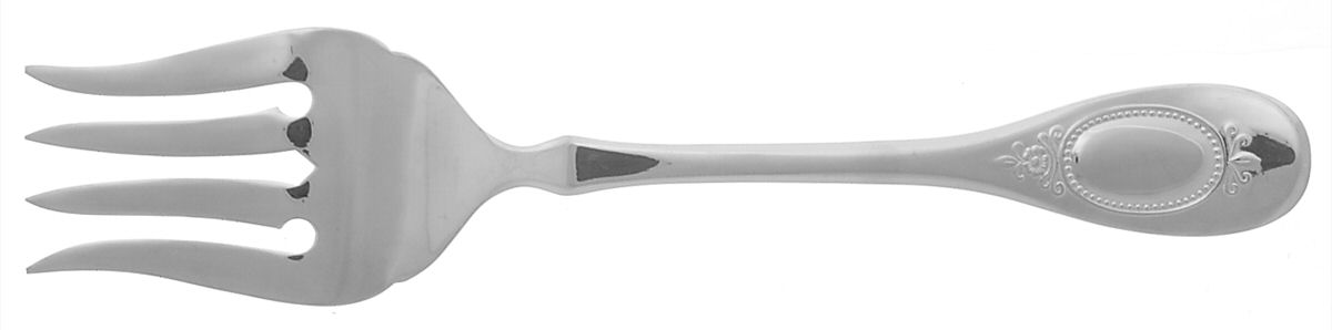 Portraits (Stainless) Medium Solid Cold Meat Serving Fork by Towle Silver-1