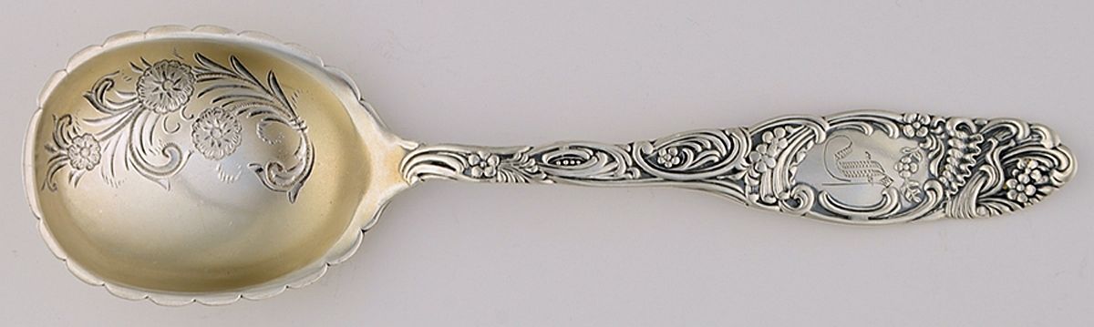 Princess (Sterling, 1892) Bright Cut Bowl Sugar Spoon by Towle Silver-1