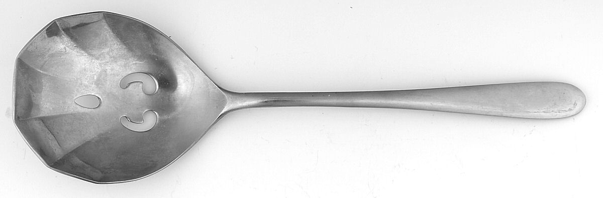 Princeton (Stainless) Pierced Tablespoon (Serving Spoon) by Towle Silver-1