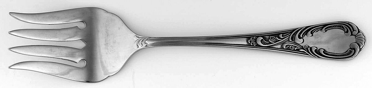 Principe (Stainless) Large Solid Cold Meat Serving Fork by Towle Silver-1
