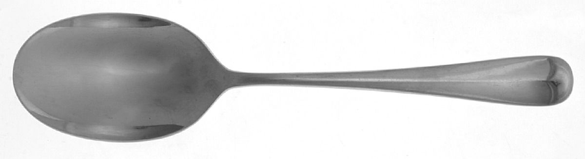Queen Anne (Stainless) Vegetable Serving Spoon (Solid) by Towle Silver-1