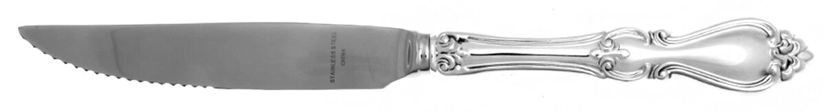 Queen Elizabeth I (Sterling, 1970, No Monograms) Steak Knife Individual Hollow, Serrate HC by Towle Silver-1