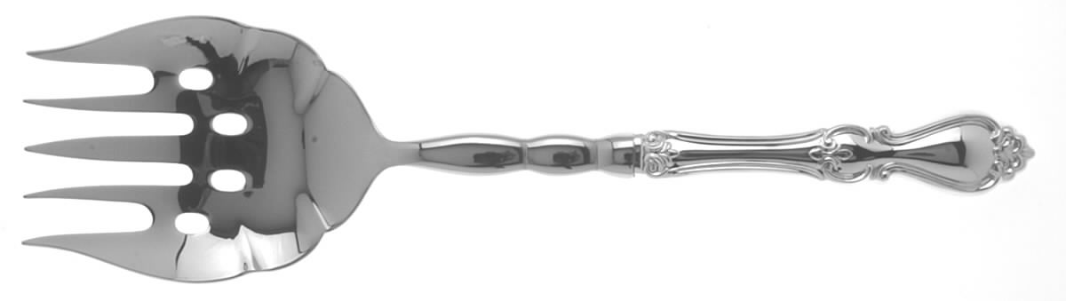 Queen Elizabeth I (Sterling, 1970, No Monograms) Large Oversize Stainless Cold Meat Serving Fork by Towle Silver-1
