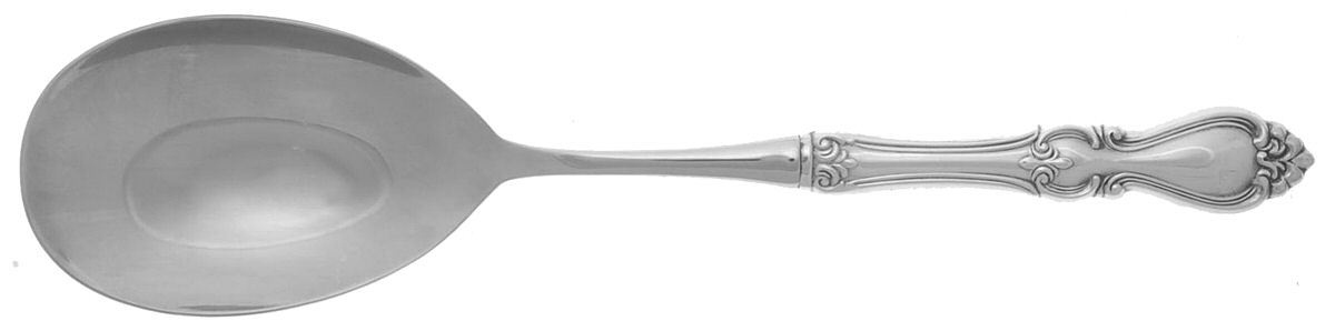 Queen Elizabeth I (Sterling, 1970, No Monograms) Salad Servng Spoon with Stainless Bowl by Towle Silver-1