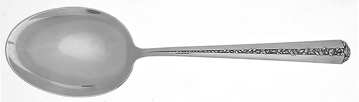Rambler Rose (Sterling, 1937) Solid Serving Spoon by Towle Silver-1