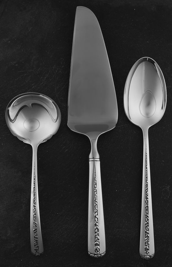 Rambler Rose (Sterling, 1937) 3 Piece Completer Set by Towle Silver-1