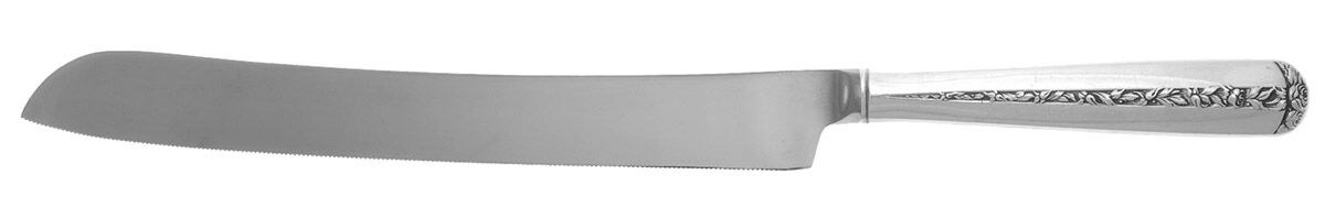 Rambler Rose (Sterling, 1937) Wedding Cake Knife with Stainless Blade HC by Towle Silver-1