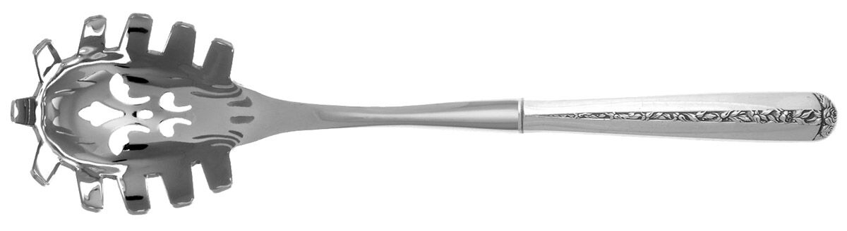 Rambler Rose (Sterling, 1937) Pasta Server with Stainless Bowl HC by Towle Silver-1