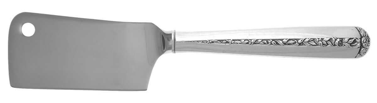 Rambler Rose (Sterling, 1937) Cheese Cleaver with Stainless Blade HC by Towle Silver-1