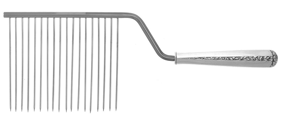 Rambler Rose (Sterling, 1937) Cake Breaker with Silverplate Prongs HC by Towle Silver-1