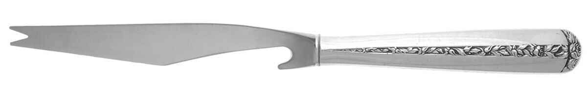 Rambler Rose (Sterling, 1937) Bar Knife Serving with Stainless Blade HC by Towle Silver-1