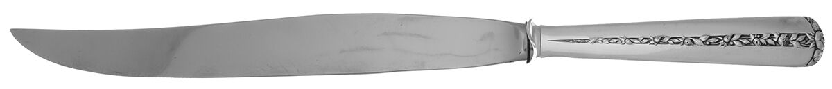 Rambler Rose (Sterling, 1937) Large Carving/Roast Knife StnlBl w/Sterling Guard by Towle Silver-1
