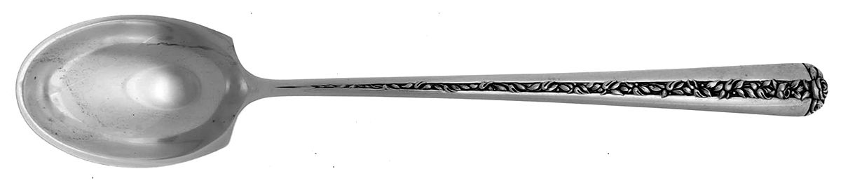 Rambler Rose (Sterling, 1937) Short Olive Spoon with Solid Bowl by Towle Silver-1