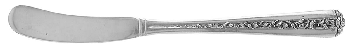 Rambler Rose (Sterling, 1937) Flat Handle Butter Spreader by Towle Silver-1