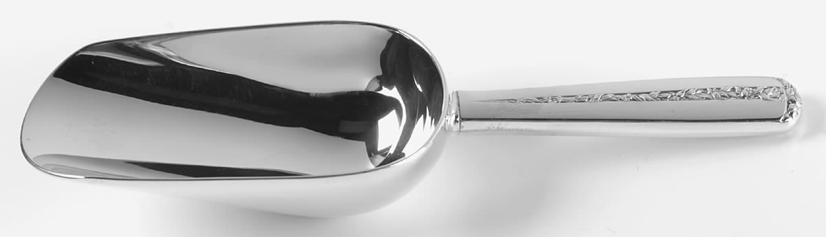 Rambler Rose (Sterling, 1937) Ice Scoop with Silverplate Bowl by Towle Silver-1