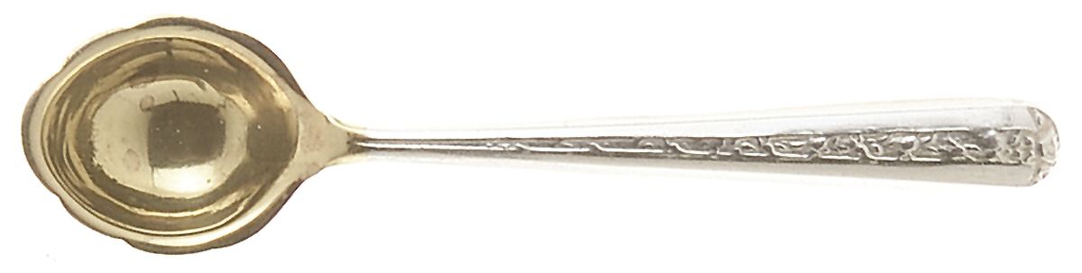 Rambler Rose (Sterling, 1937) Individual Salt Spoon by Towle Silver-1