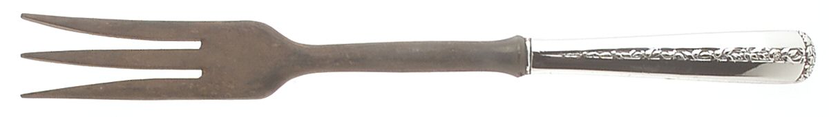 Rambler Rose (Sterling, 1937) Salad Serving Fork with Wooden Prongs by Towle Silver-1