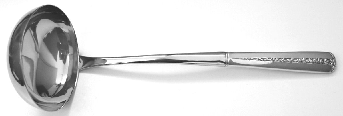 Rambler Rose (Sterling, 1937) Soup Ladle with Stainless Bowl by Towle Silver-1